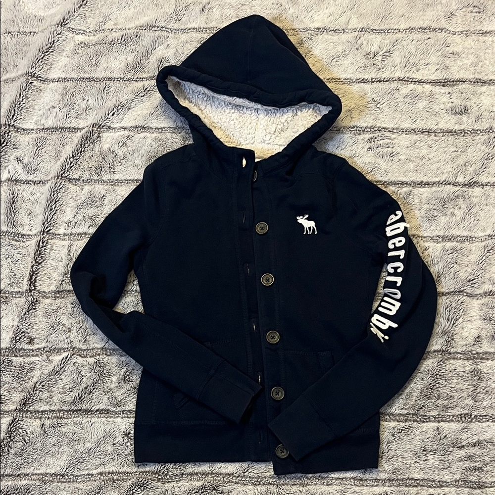 Abercrombie & Fitch Kids Navy Button-Up Hoodie